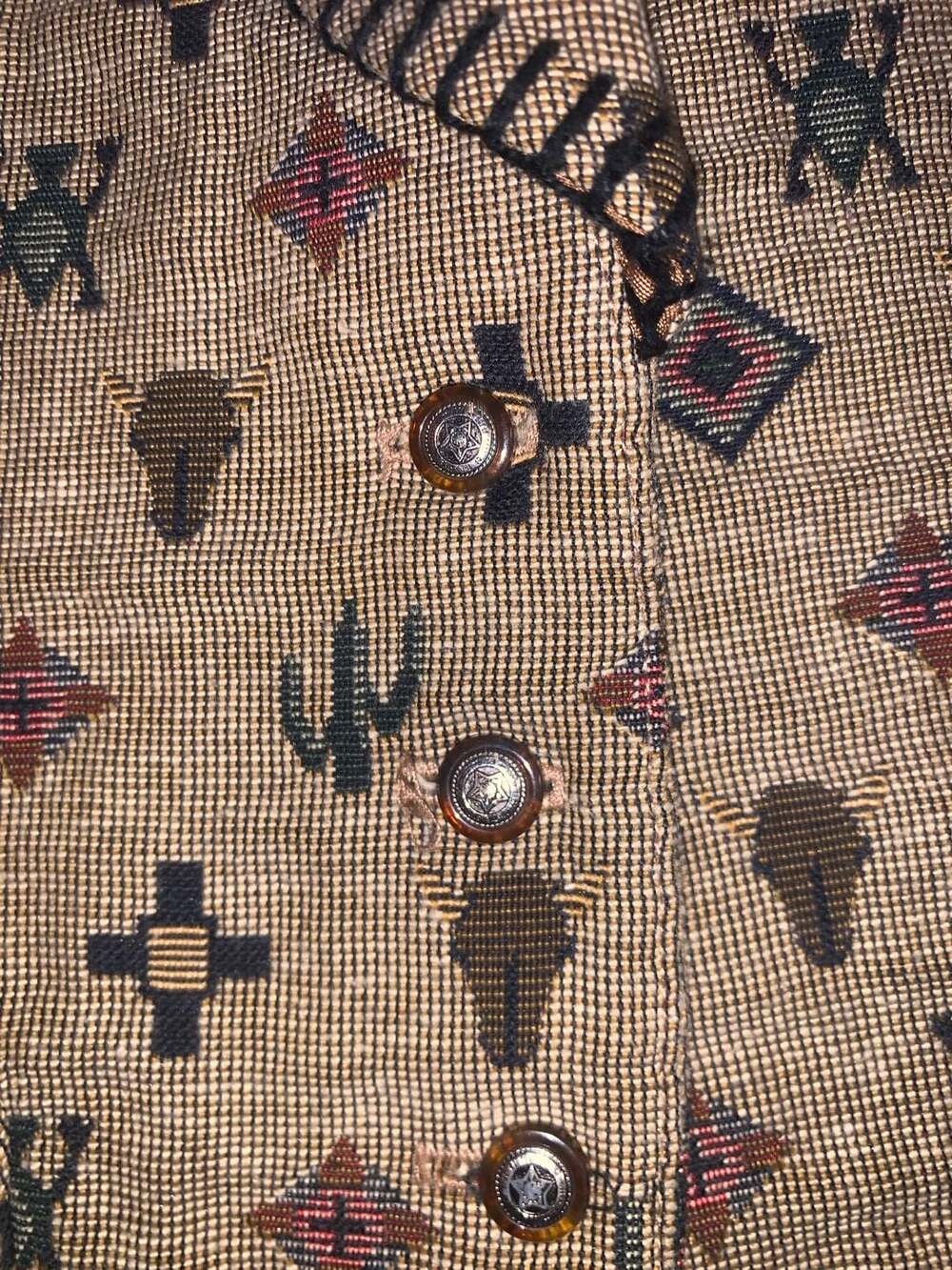 Rough Rider Western Vest Men’s L Brown Southwestern Cowboy Ranch Vintage Style - Picture 2 of 7